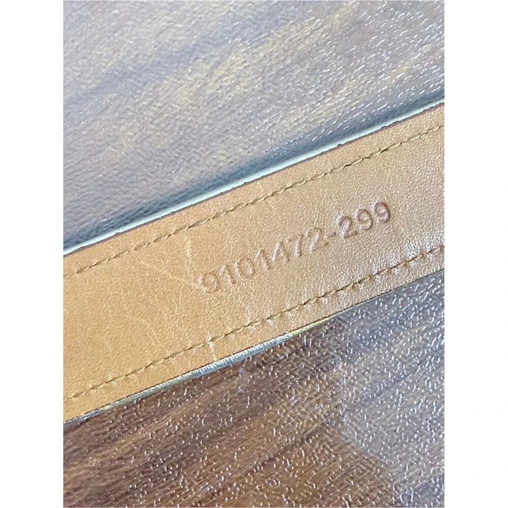 Lauren Ralph Lauren Brown Leather Belt with Gold Trim M